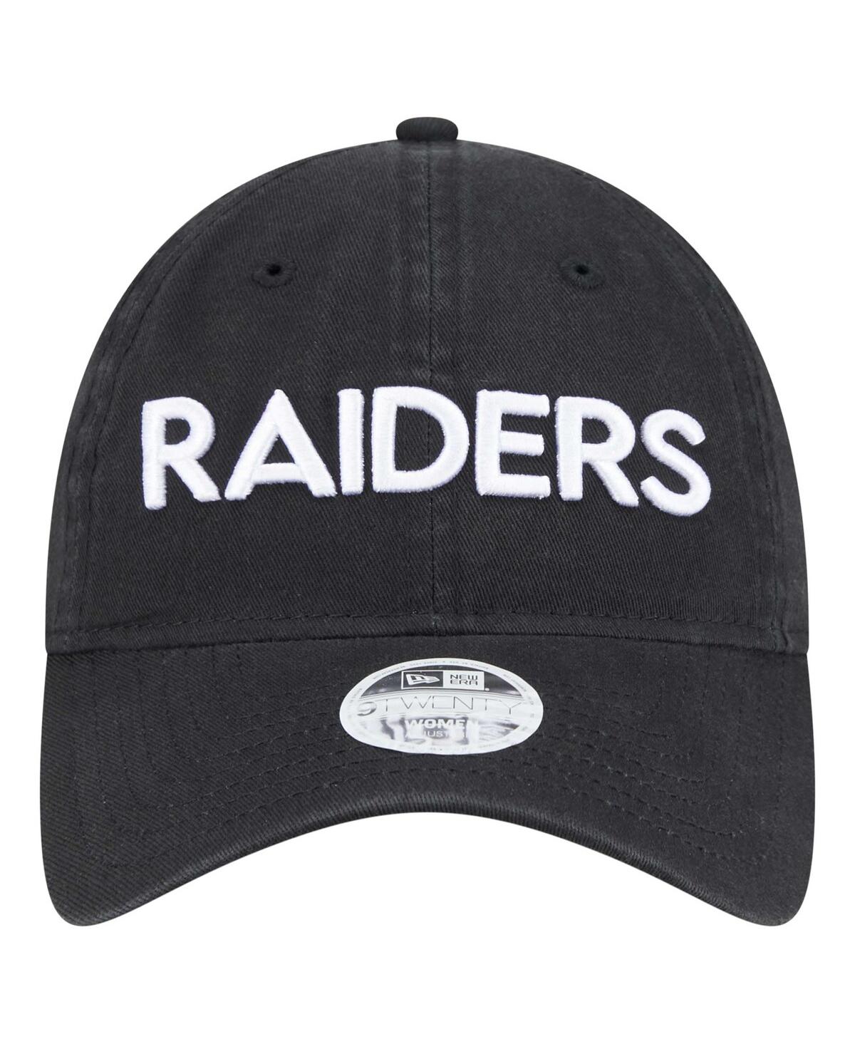 New Era Women's Black Las Vegas Raiders Cece 9twenty Adjustable Hat In Black