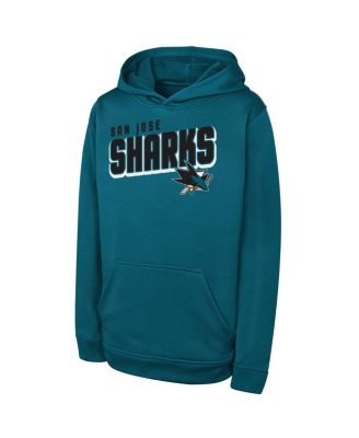 Outerstuff - Big Boys and Girls Teal San Jose Sharks Cyber Punk Performance Hoodie