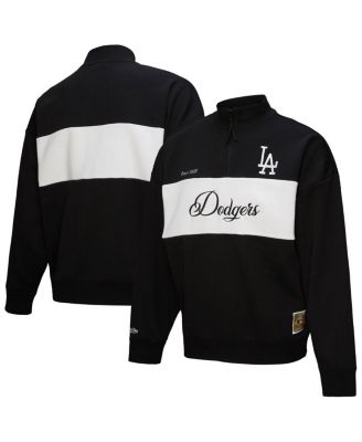 Mitchell & Ness - Women's Black Los Angeles Dodgers Quarter-Zip Pullover Top