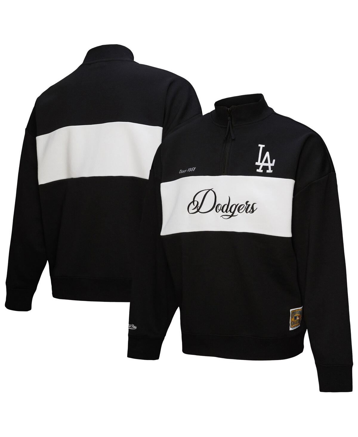 Women's Black Los Angeles Dodgers Quarter-Zip Pullover Sweatshirt - Black