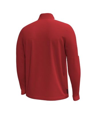 Men's Red Wisconsin Badgers Playoff Performance Quarter-Zip Jacket