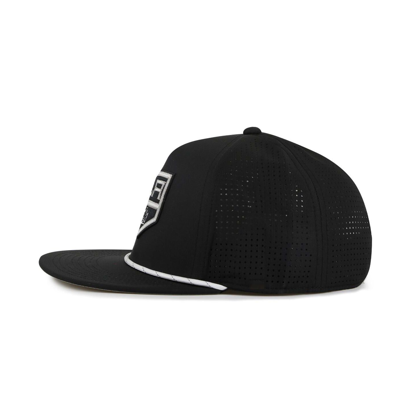 Мужская кепка American Needle Black Los Angeles Kings Buxton Pro Tech Adjustable Hat — фото 2