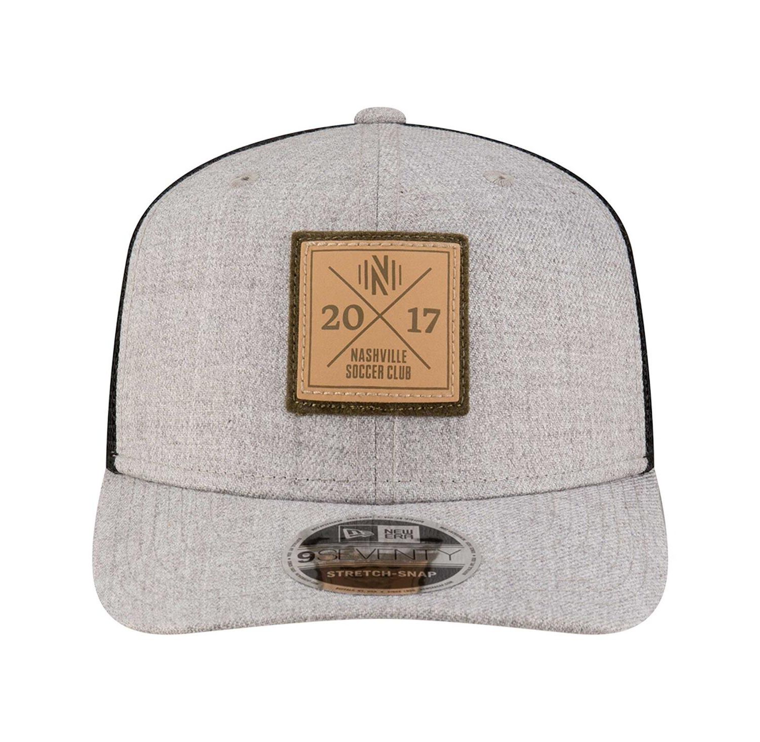 Men's Heather Gray Nashville SC 9SEVENTY COOLERA Stretch-Snap Adjustable Hat