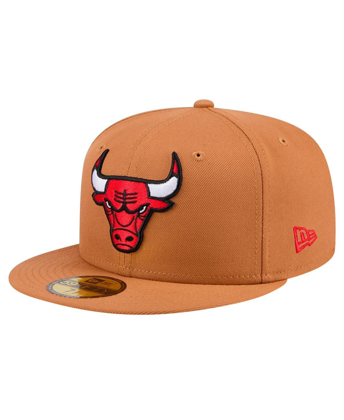 Shop New Era Men's Tan Chicago Bulls Color Pack 59fifty Fitted Hat