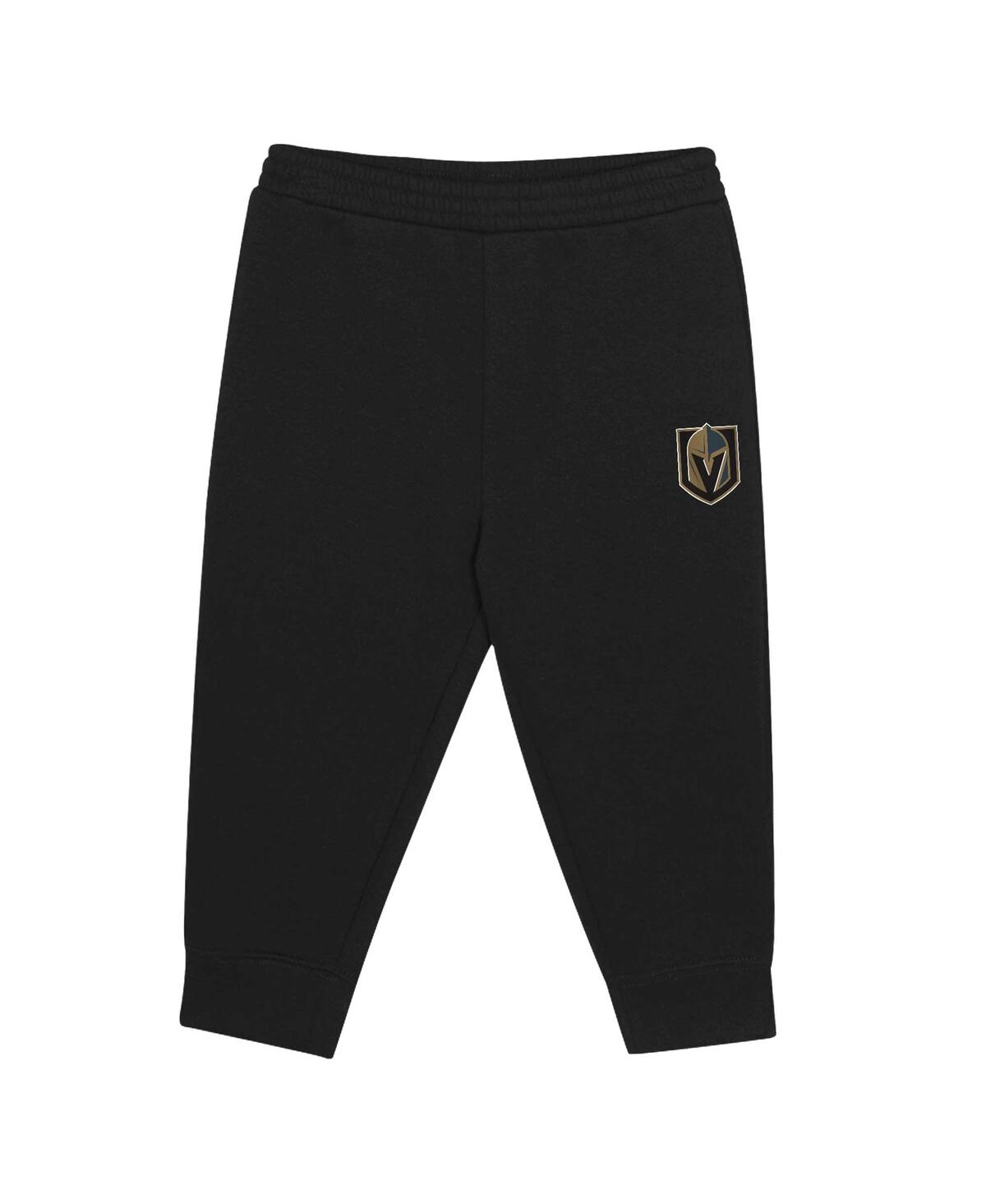 Outerstuff Toddler Black/gray Vegas Golden Knights Puck Hero Fleece Hoodie And Sweatpants Set, 2-piece In Black,gray