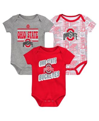 Outerstuff - Baby Boys and Girls Ohio State Buckeyes Sunday Comics 3-Pack Bodysuit Set