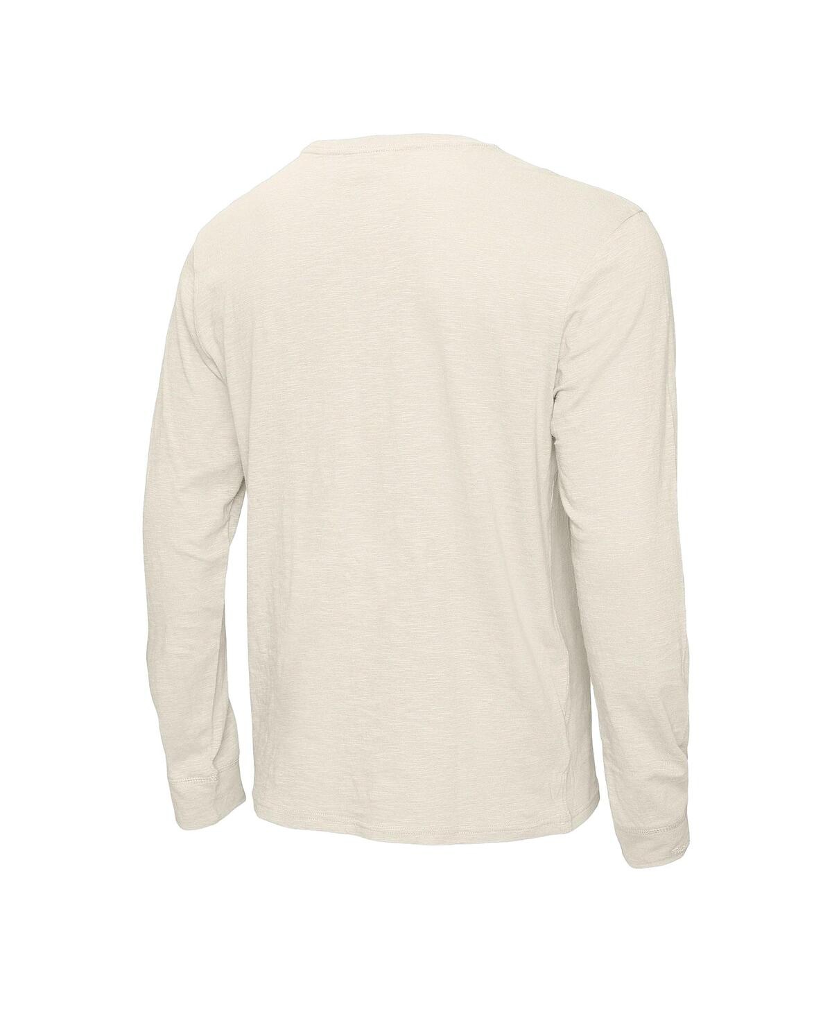 Mitchell & Ness Men's Cream Philadelphia Phillies Arched Logo Slub Long Sleeve T-shirt In Cream