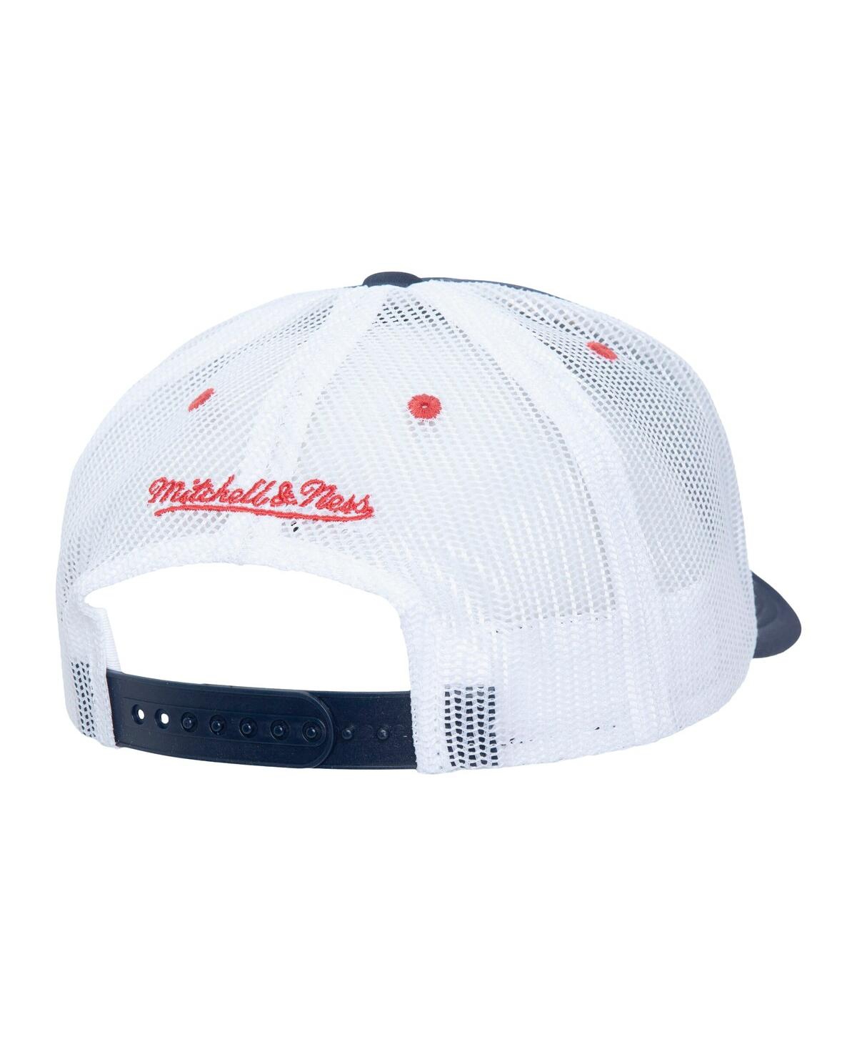 Mitchell & Ness Men's Navy Atlanta Braves Sideline Trucker Adjustable Hat In Navy