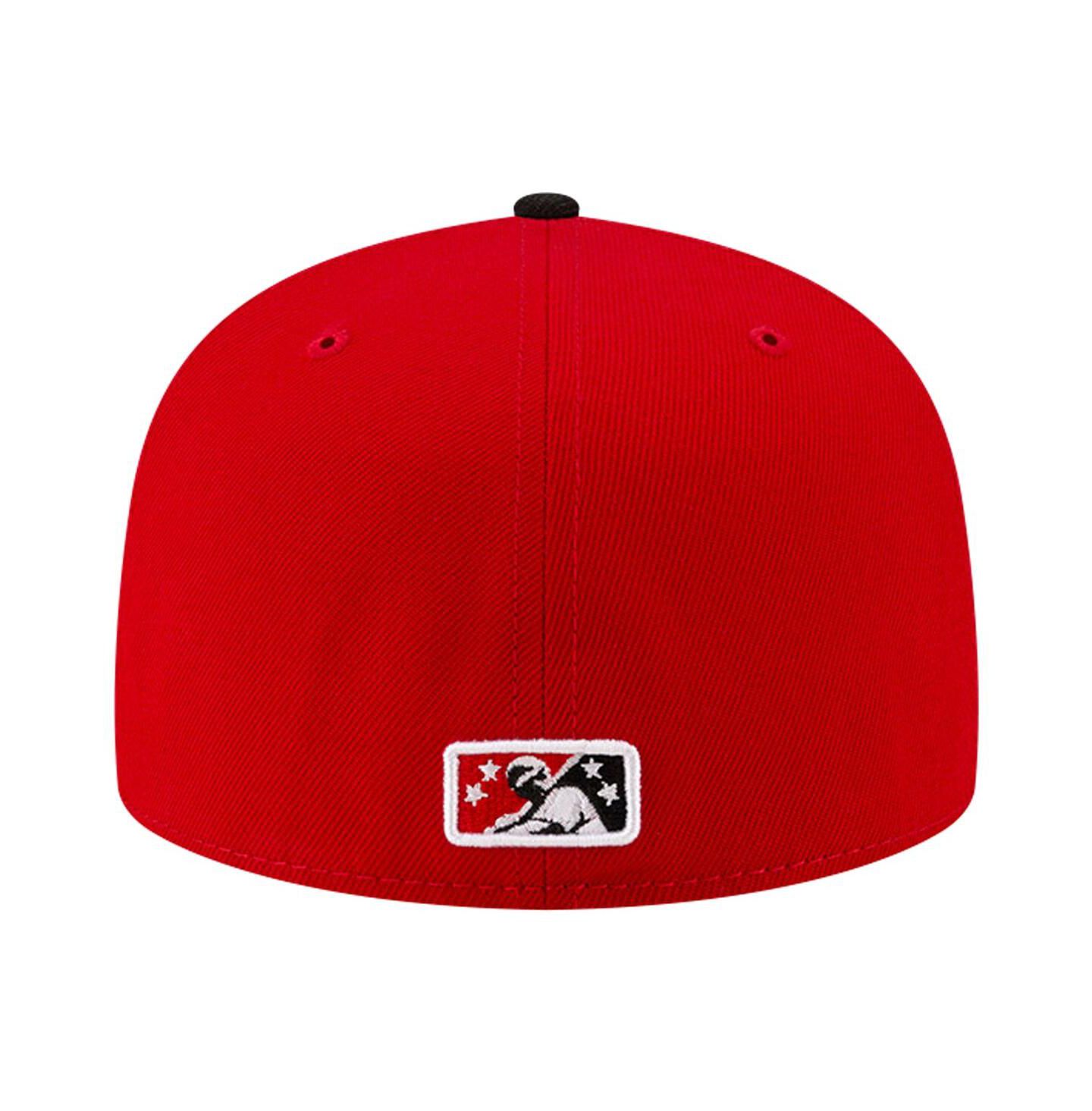 Мужская кепка New Era Red/Black Erie SeaWolves Theme Night Pepperoni 59FIFTY Fitted Hat — фото 3