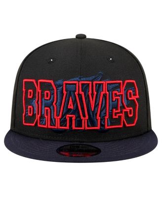 Men's Black Atlanta Braves Splatter 9FIFTY Snapback Hat