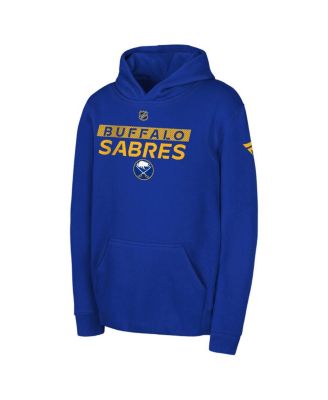 Outerstuff - Big Boys and Girls Royal Buffalo Sabres Authentic Pro Wordmark Fleece Pullover Hoodie