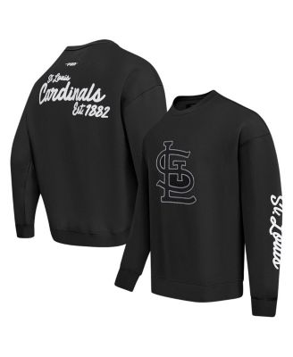 Pro Standard - Men's Black St. Louis Cardinals Paint The City Dropped Shoulder Pullover Sweatshirt