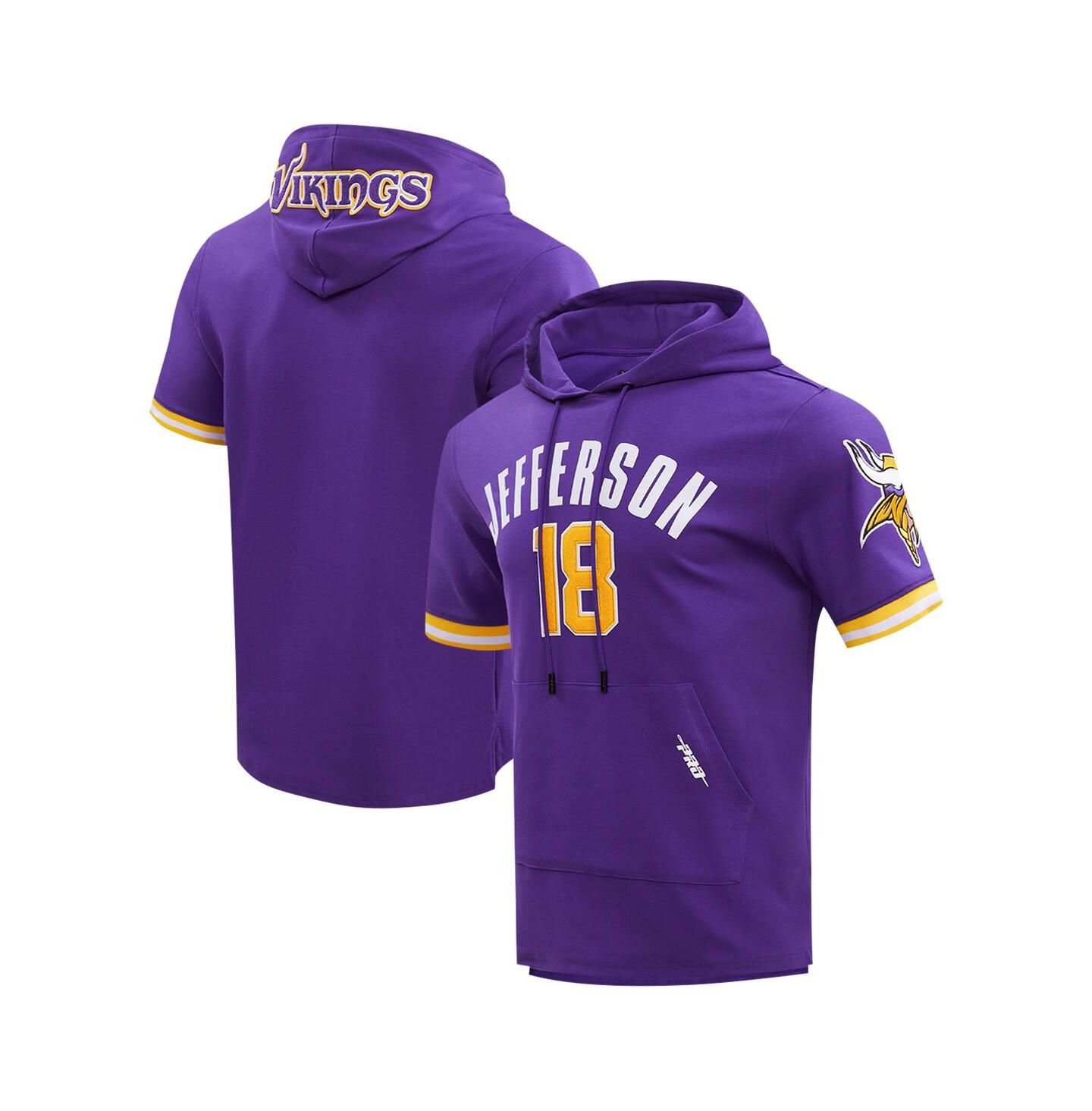 Мужское худи Pro Standard Justin Jefferson Purple Minnesota Vikings Player Name & Number T-Shirt — фото 1