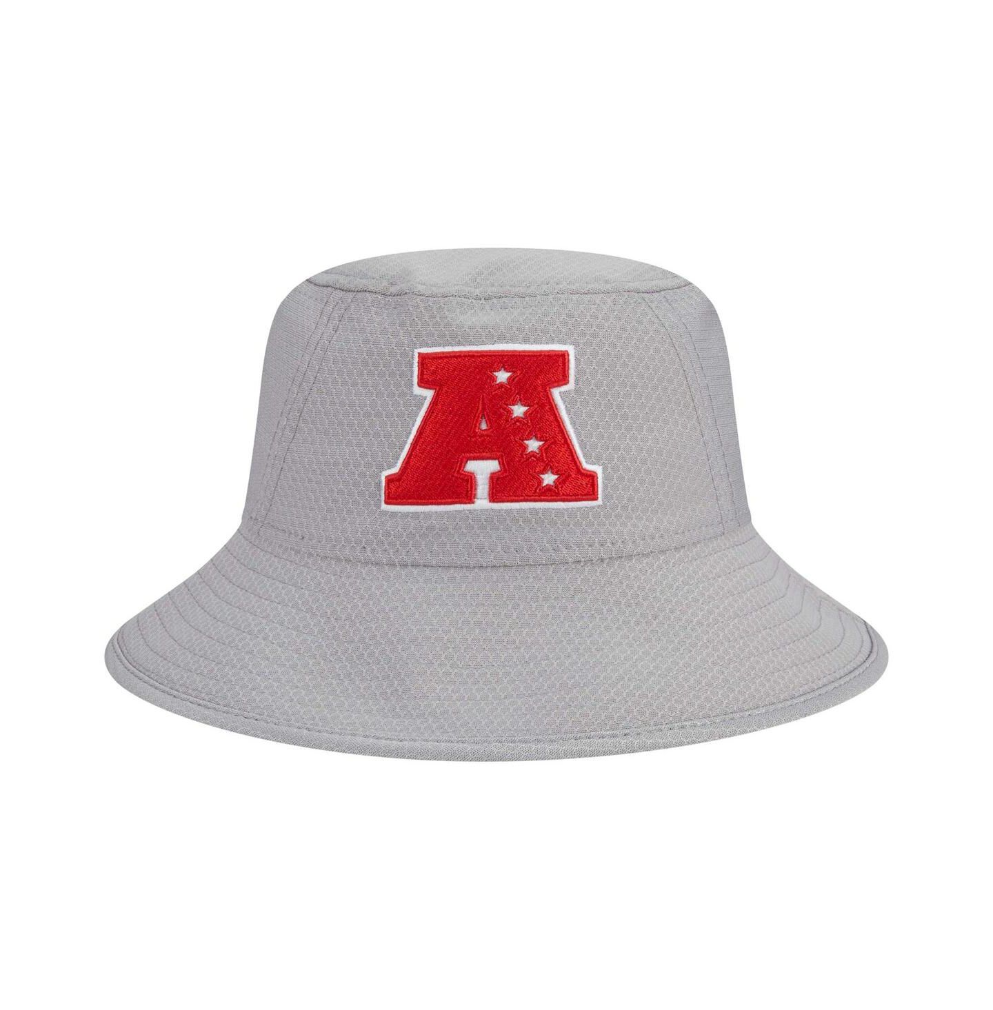 Мужская панама New Era Gray AFC Merchandise 2025 NFL Pro Bowl Bucket Hat — фото 4