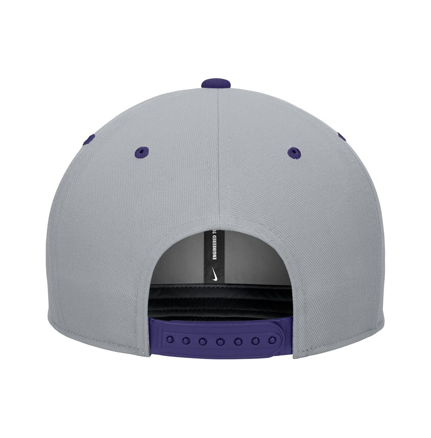 Мужская кепка Nike White/Gray TCU Horned Frogs Pro Performance Snapback Hat — фото 2