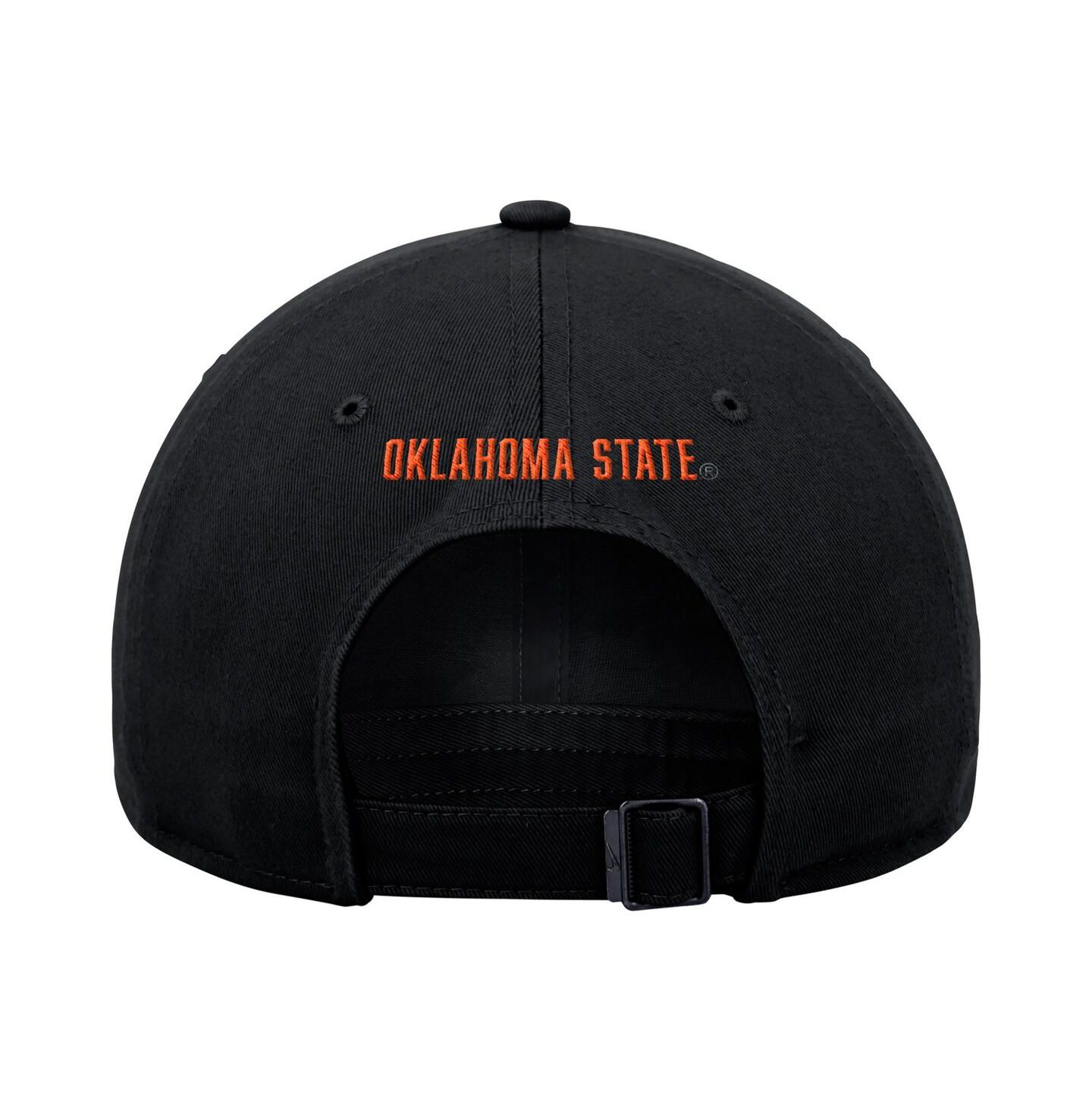 Мужская кепка Nike Black Oklahoma State Cowboys Club Adjustable Hat — фото 2