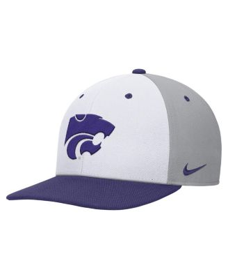 Men's White/Gray Kansas State Wildcats Pro Performance Snapback Hat