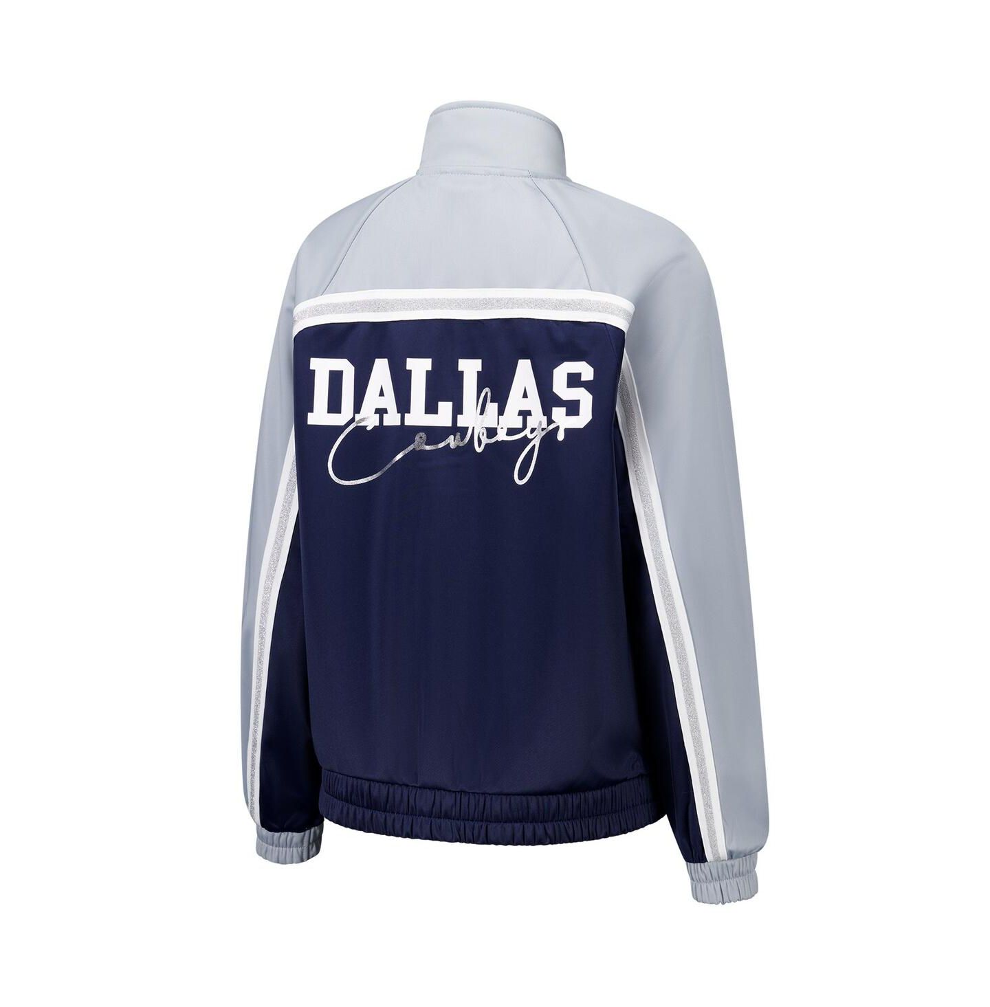 Женская куртка G-III 4Her by Carl Banks Navy Dallas Cowboys Post Game Full-Zip Track Jacket — фото 2