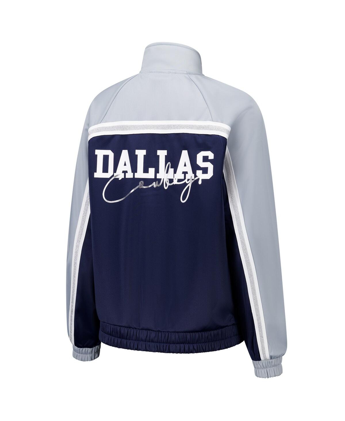 Shop G-iii 4her By Carl Banks Women's Navy Dallas Cowboys Post Game Full-zip Track Jacket