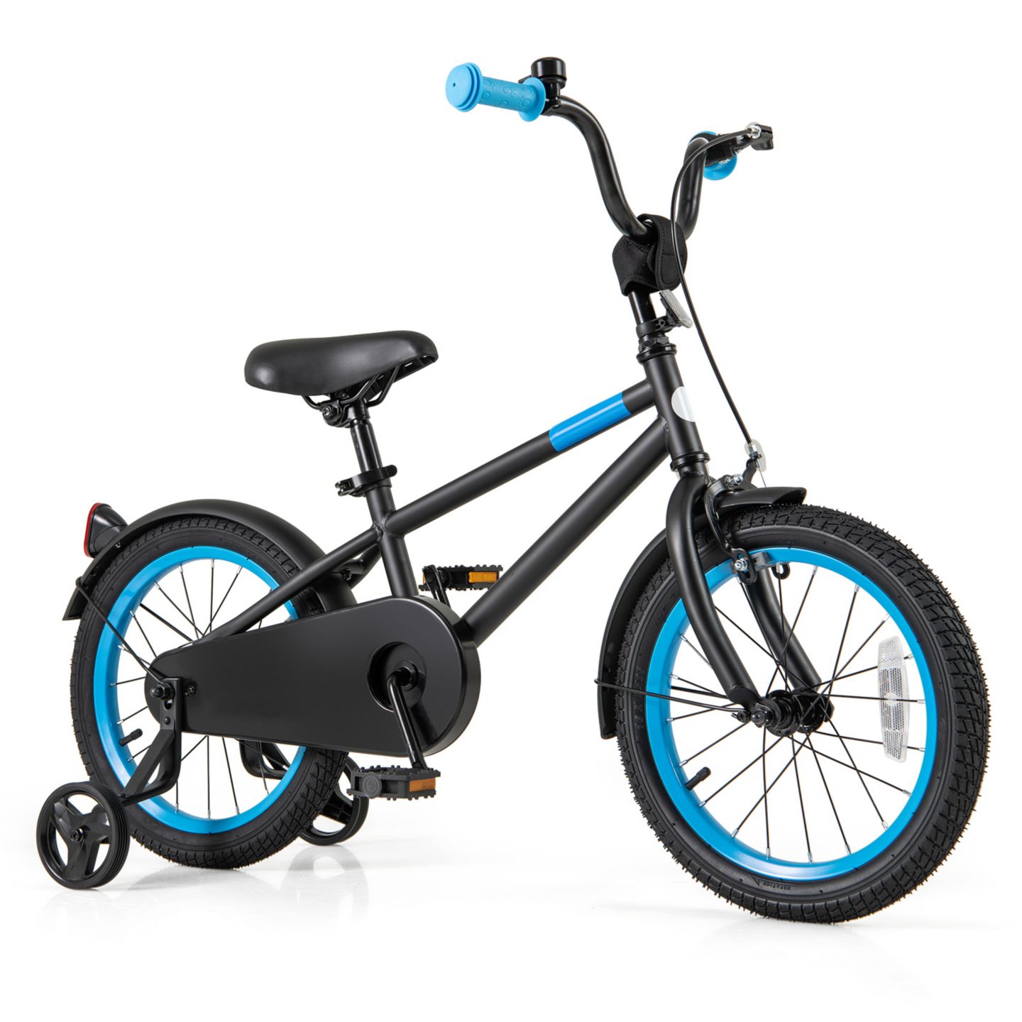 Детская игрушка Slickblue 14" Kids Bike with Adjustable Handlebars and Saddle, Training Wheels, 4–8 лет, цвет: Синий — фото 1