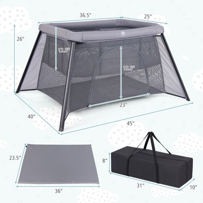 Foldable Baby Playpen with Safety Sides, 2-in-1 Design for Secure Playtime