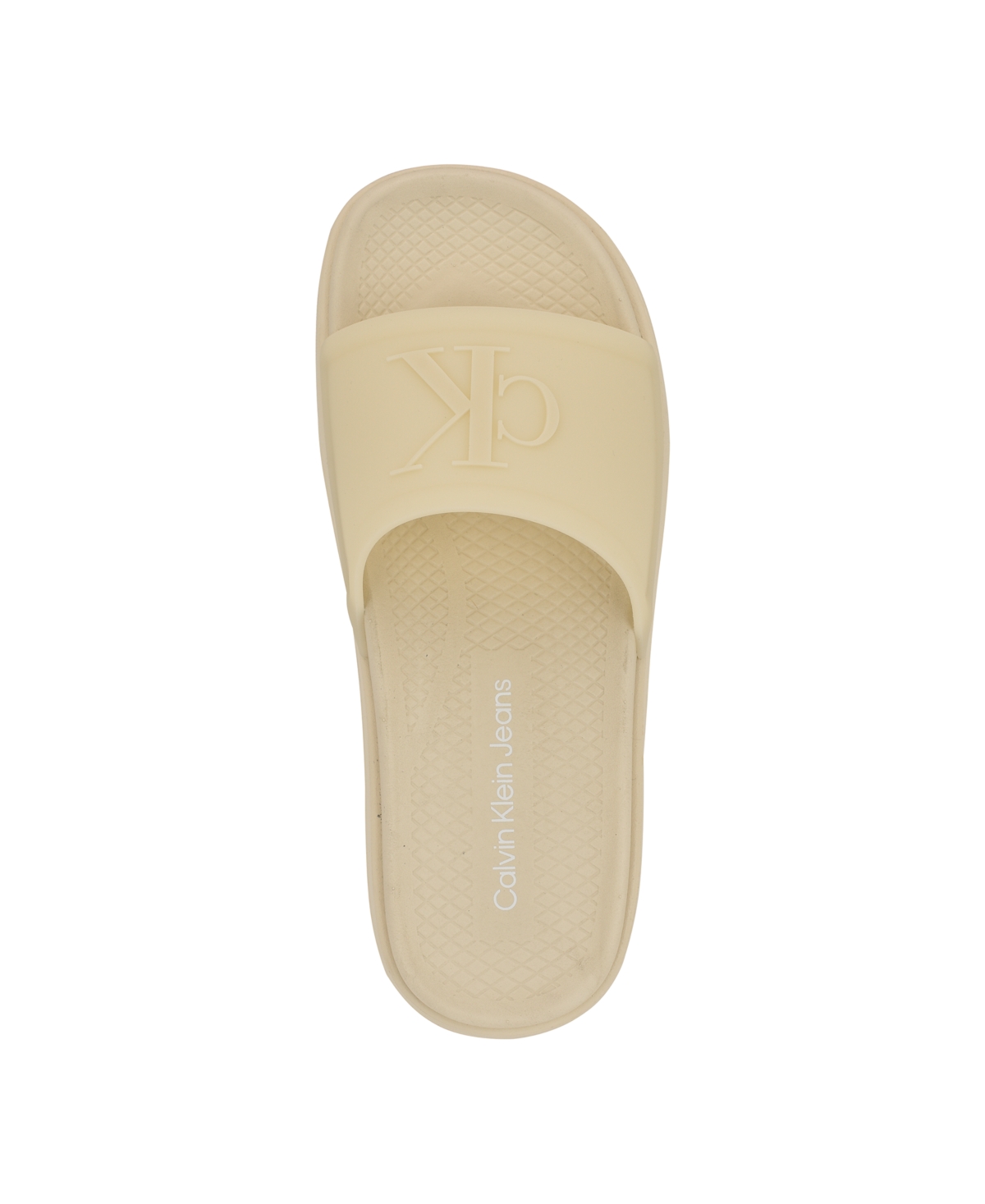 Calvin Klein Peari Slide Sandal In Light Natural