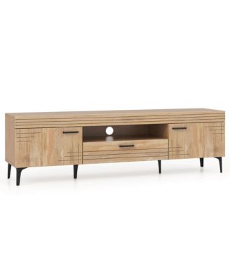 TV Stand for 65 Inch TVs Modern Entertainment Center with Drawer 2 Storage Cabinets