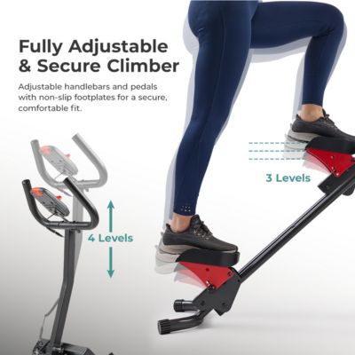 Smart Foldable Stair Stepper, Vertical Climber Cardio Exercise Machine with Free SunnyFit App via Bluetooth