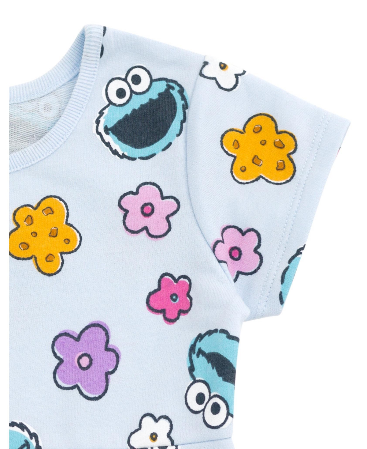 Sesame Street Little Girls Dress and Scrunchie