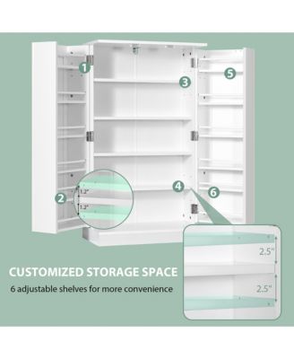 41" Farmhouse Kitchen Pantry Storage Cabinet withDoors Adjustable Shelves