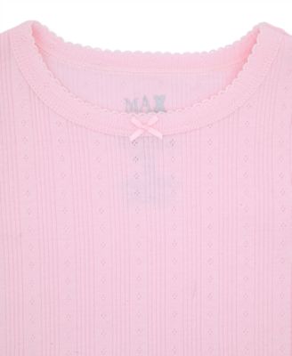 Baby and Toddler Girls 3-Piece Pointelle Pajama with Headband Set