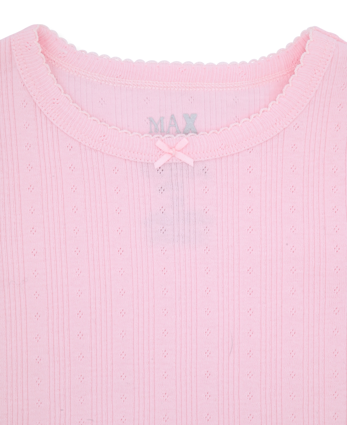 Max & Olivia Baby And Toddler Girls 3-piece Pointelle Pajama With Headband Set In Pink