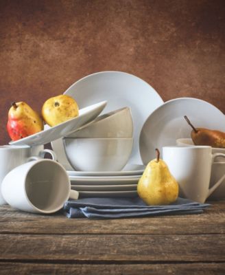 Adams Ash White 16 Pc. Dinnerware Set, Service for 4