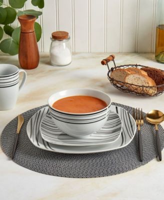 Justin 16 Pc. Dinnerware Set, Service for 4 