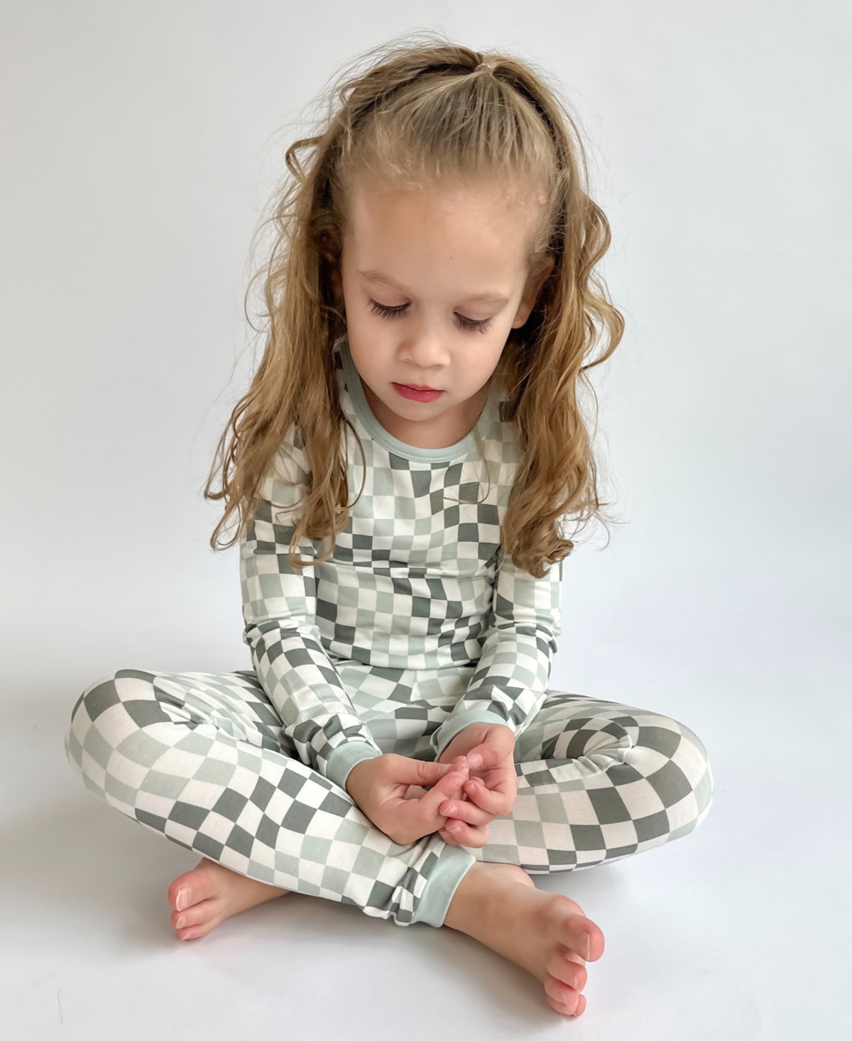 Tiny Knot Co. Baby Boys And Girls 2-piece Long Sleeve Pajama Set In Mint Daze