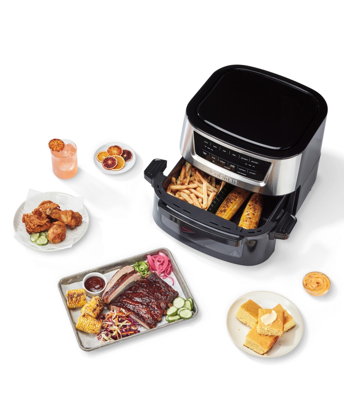 Cuisinart 9-qt. Basket Multi-function Air Fryer, Air-220 In Black And Stainless