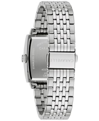 Men's Classic Diamond Accent Stainless Steel Bracelet Watch 33mm