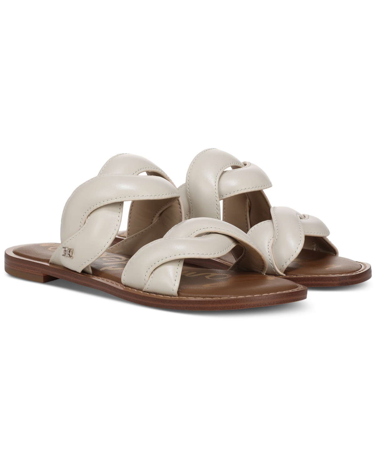 Sam Edelman Hellen Braided Slide Sandal Modern Ivory Leather In White
