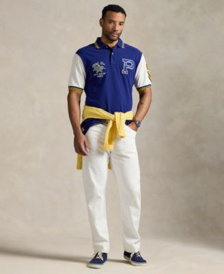 Men's Big & Tall Varsity-Inspired Mesh Polo Shirt