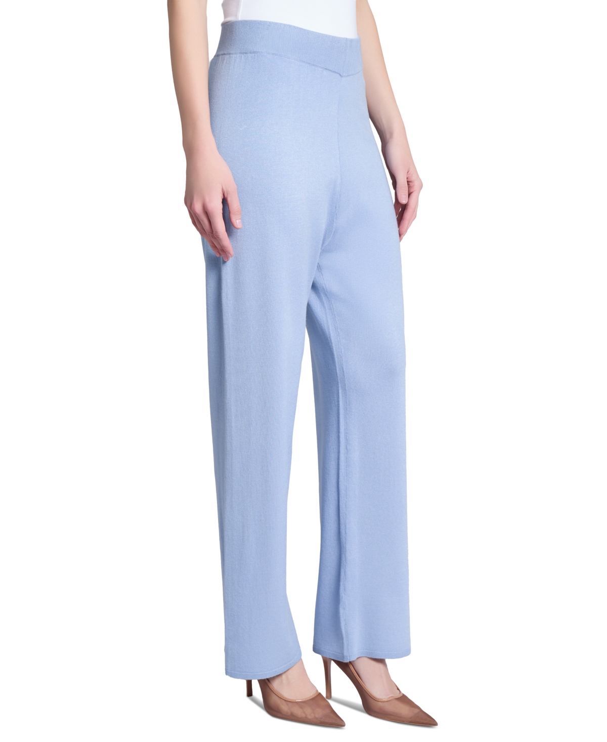 Jones New York Pull-on Sweater Knit Pants In Chintz Blue