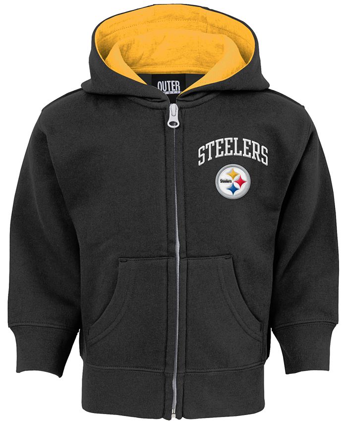 NFL Team Apparel PITTSBURGH STEELERS Football Embroidered Baby Full Zipper  Hoodie Jacket