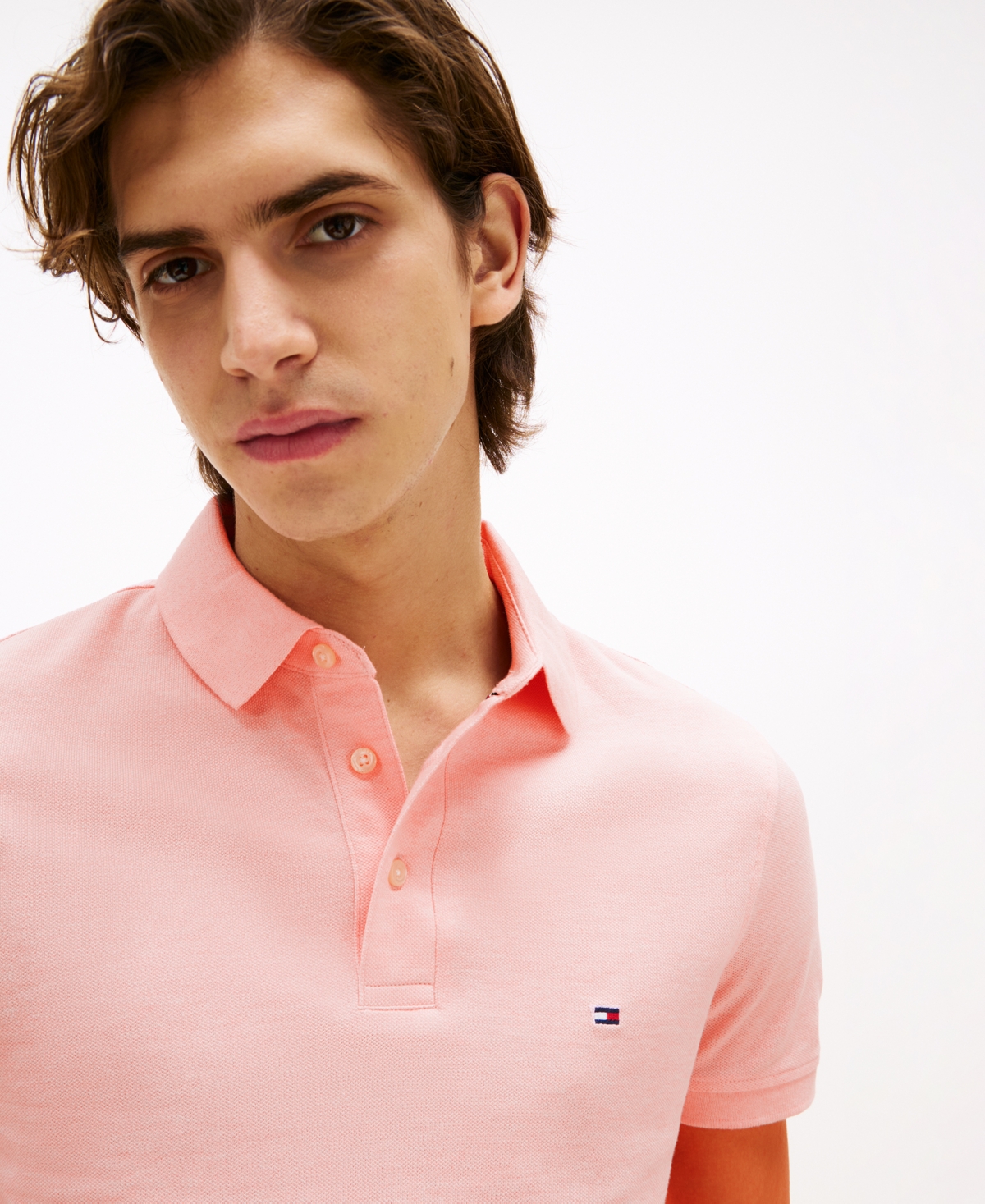 Tommy Hilfiger Slim Fit Jersey Knit Polo In Pink