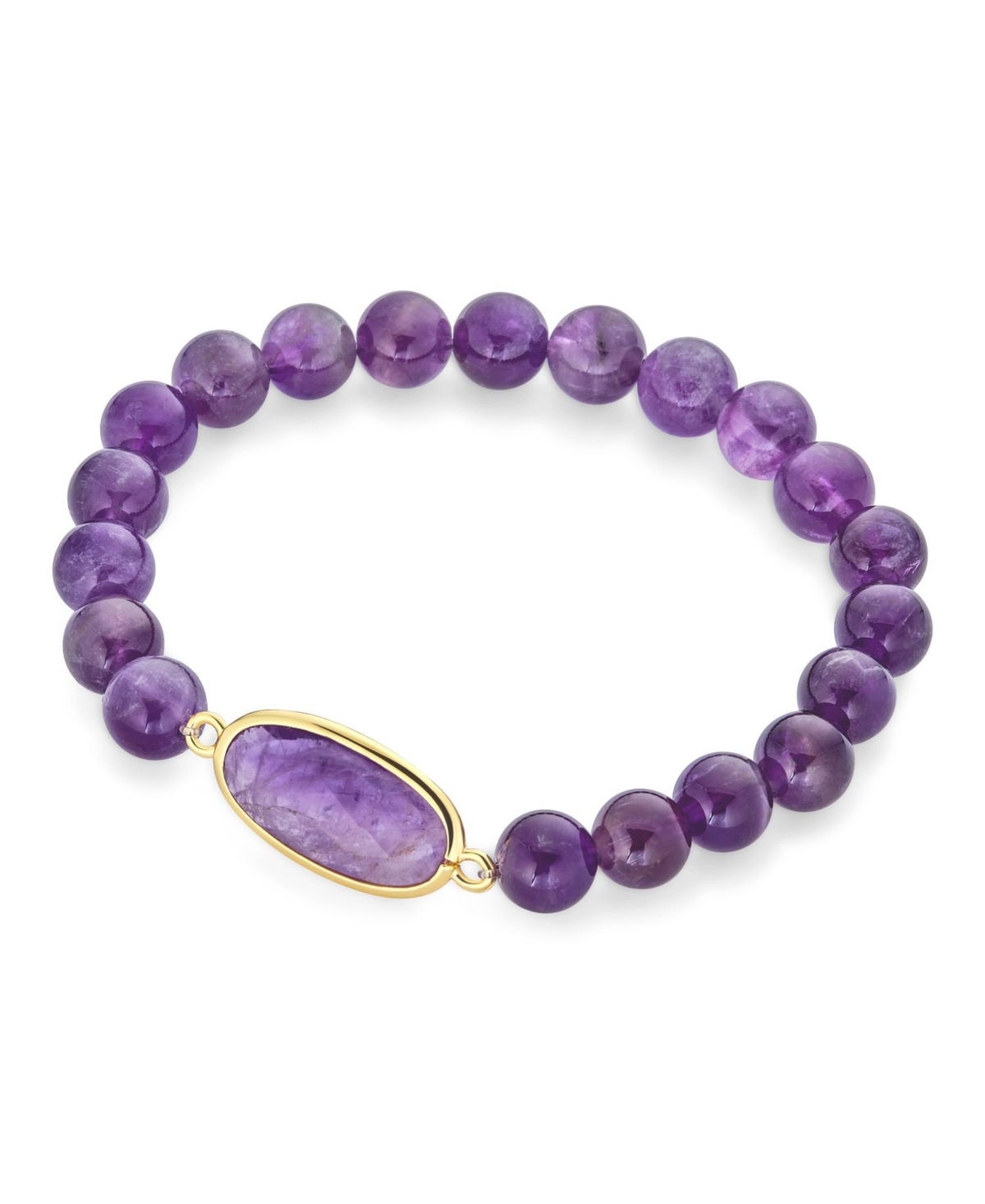 Bling Jewelry Stacking Stretch Bracelet with Natural Stone Lapis Amethyst Agate & Turquoise 8MM