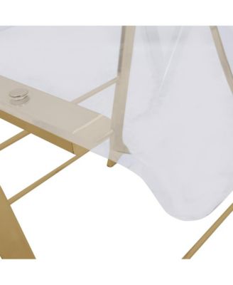 Menno Modern Acrylic Gold Base Folding Chair