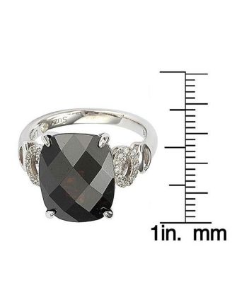 Suzy Levian Sterling Silver Cubic Zirconia Cocktail Ring