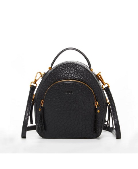 Рюкзак SUSU Small Black Leather Purse for Women Convertible Crossbody Bag Women's Handbag