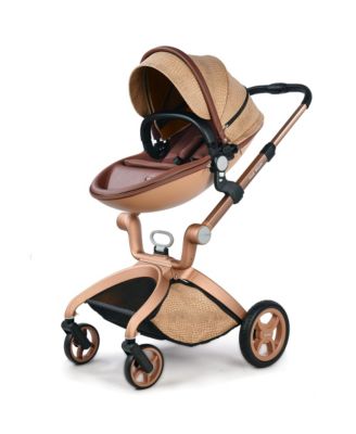 Baby Stroller: Height-Adjustable Seat and Reclining Baby Carriage with Four-Wheel Shock Absorption, Bidirectional, Elevated View, Stylish Stroller