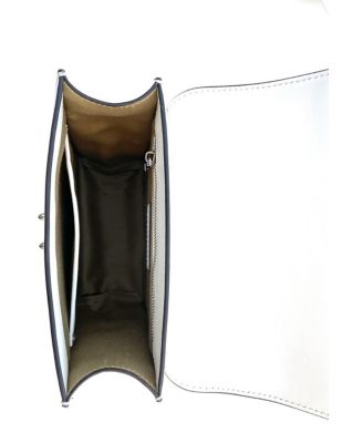 Leather Backpack Purse Convertible Crossbody Bag with Embellishments and Top Handle White Women's Handbag