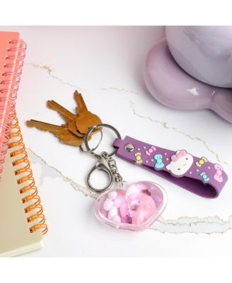 Heart Liquid Keychain with Wrist Strap - Travel Gifts