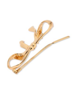 Bow Gold Tone Barrette